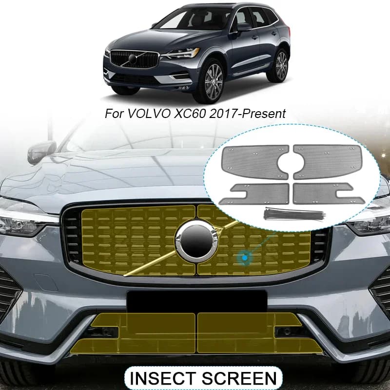 4PCS Car Insect-proof Air Inlet Protect Cover Airin Insert Net Vent Racing Grill Filter Accessories For For VOLVO XC60 2017-2025