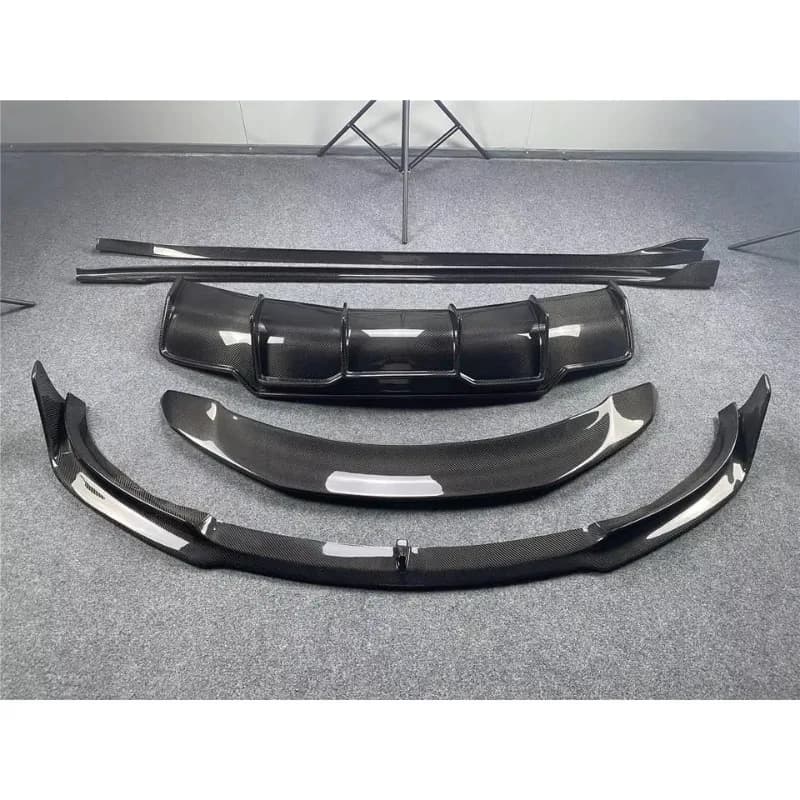 Carbon Fiber Bodykit Front Lip Rear Diffuser Side Skirts Spoiler Body KIt for  Model 3！