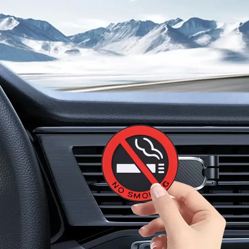 No Smoking Car Stickers Red Round Vinyl Warning Sign for Auto Motorcycle Home Office No Smoking Sign Decal Decor Accessories