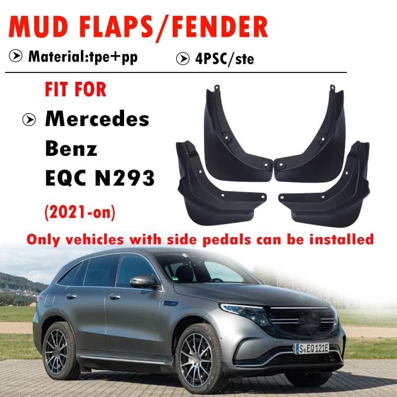 For Mercedes Benz EQC N293 Mudguard Fender Mud Flap Guards Splash Mudflaps Car Accessories 4pcs 2021 2022 2023 2024 2025 2026