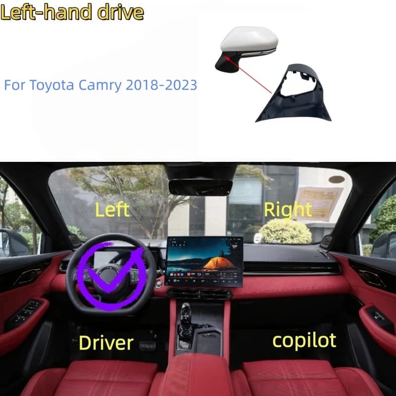 For Toyota Camry 2018-2023 Rearview mirror base cover, upper decorative cover of the mirror base housing