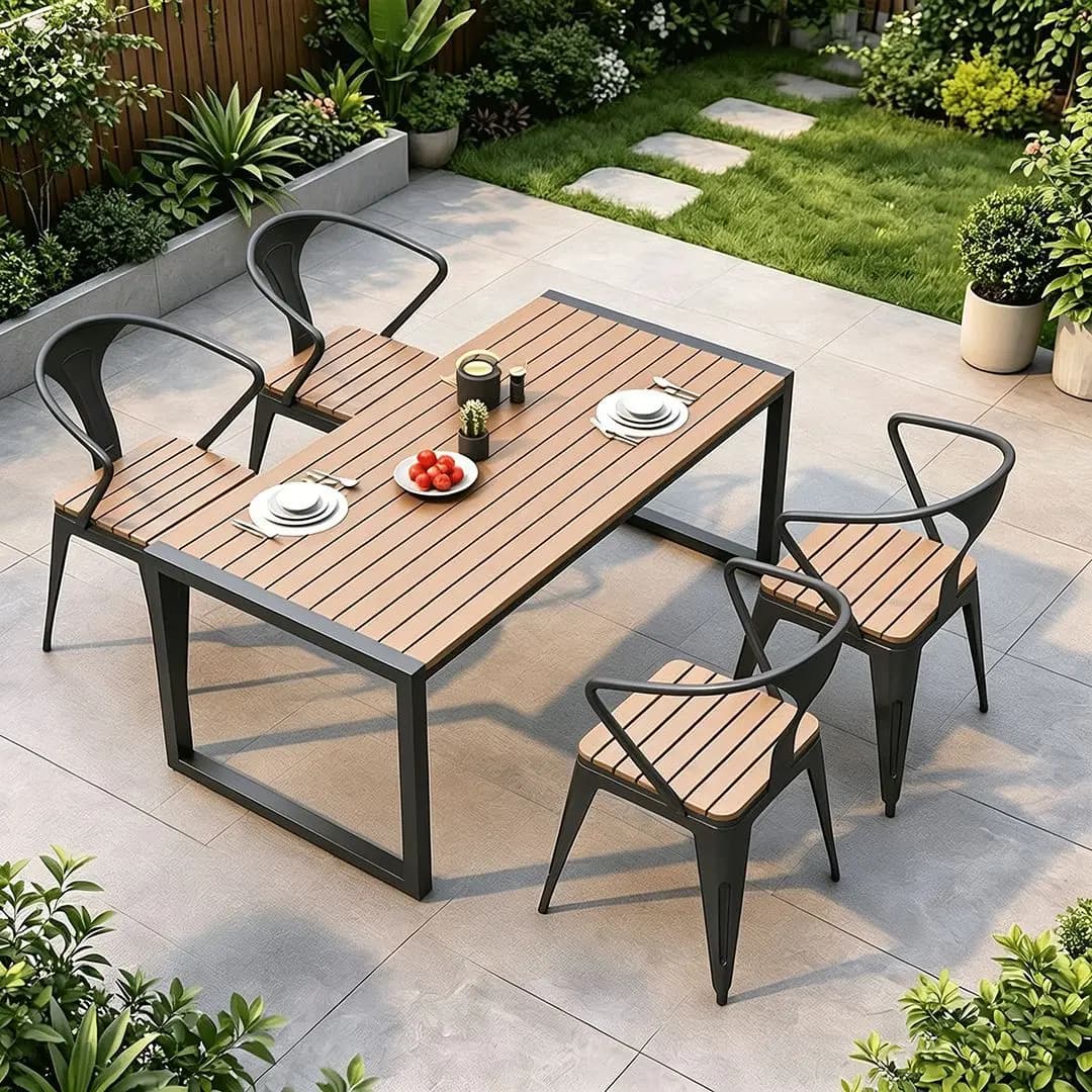 HYS outdoor villa courtyard garden table and chair leisure balcony waterproof table and chair hotel homestay balcony table