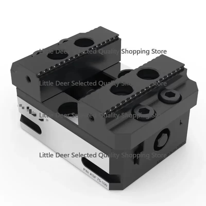 75-100 75mm 3" Compact Self Centering Centric Vise with Serrated Steel Rough Jaw for   5 Axis Machining Machine Center