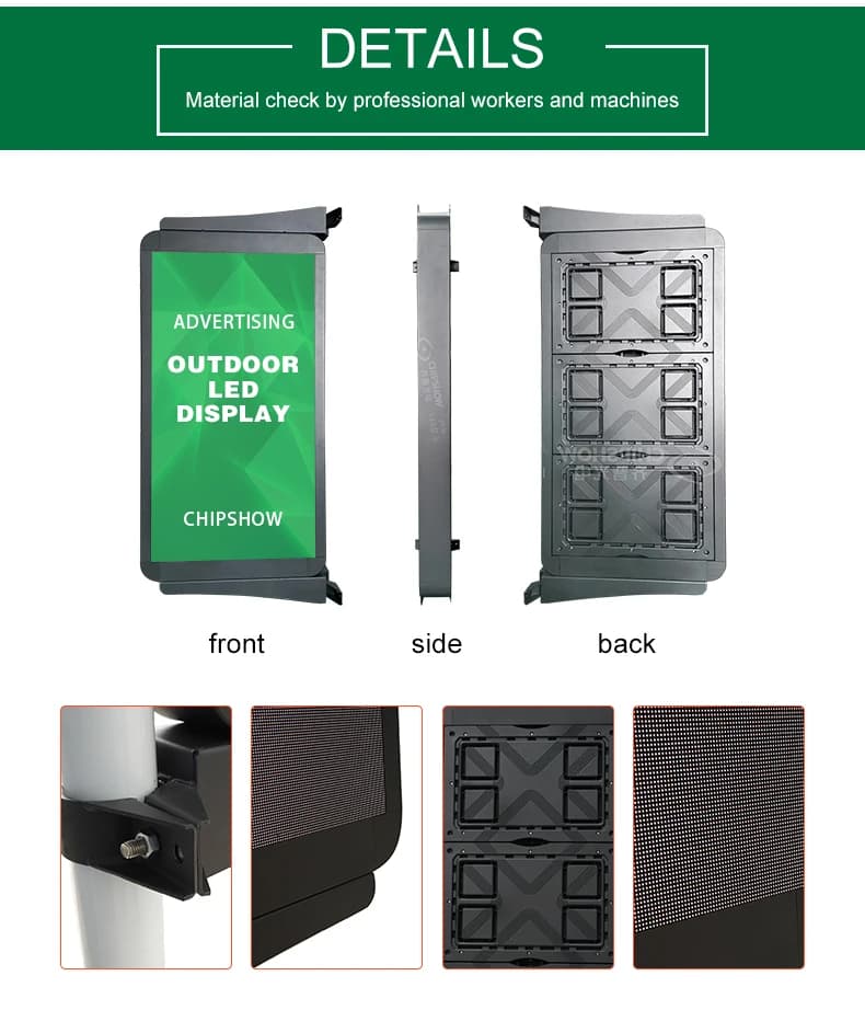 Intelligent control road sign pole LED screen out-of-home advertising LED display