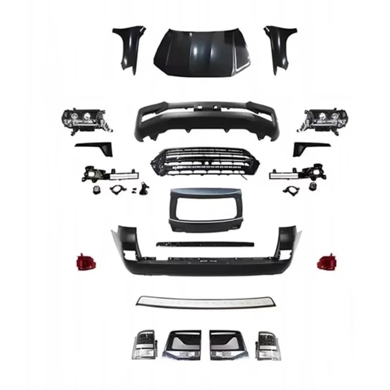 Stlf For LAND CRUISER LC200 2012 Upgrade 2016 Body Kit Includes Headlights Front And Rear Bumper, Front Hood Net