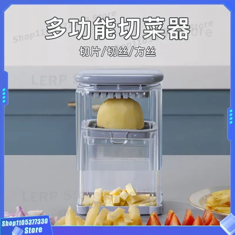 Multifunctional Vegetable Cutter French Fries Slicer Potato Chipper Radish Cucumber Dicer Kitchen Tool Apple Tomato Divider