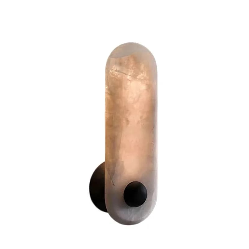 Light luxury natural marble entrance wall lamp Post-modern simple model room Hotel bedroom bedside wall lamp