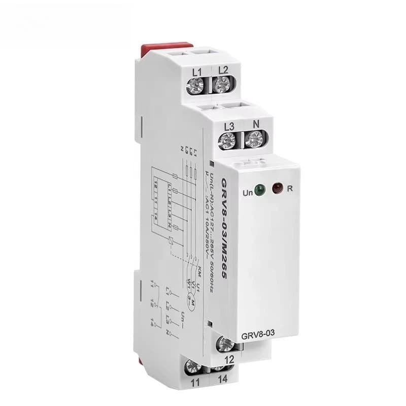 GRV8-03 M265 3P+N Monitoring Voltage Relay 3 Phase 4 Wires Control Relay 10A 220V