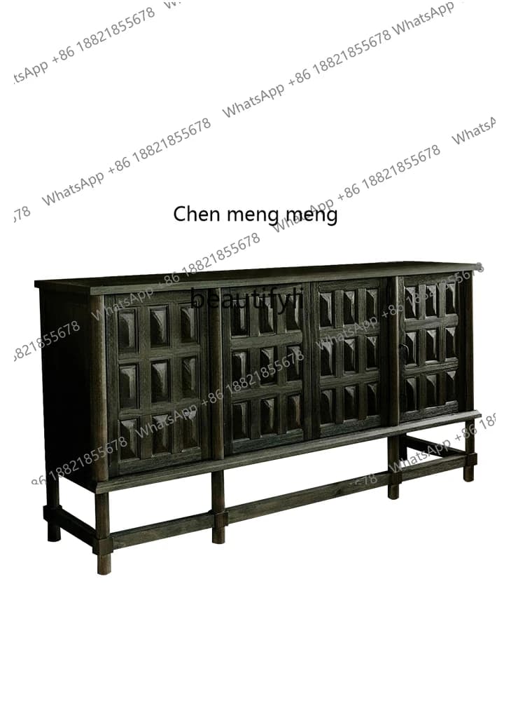 Black Distressed Storage/Retro Entrance Cabinet/Personalized Storage Cabinet/