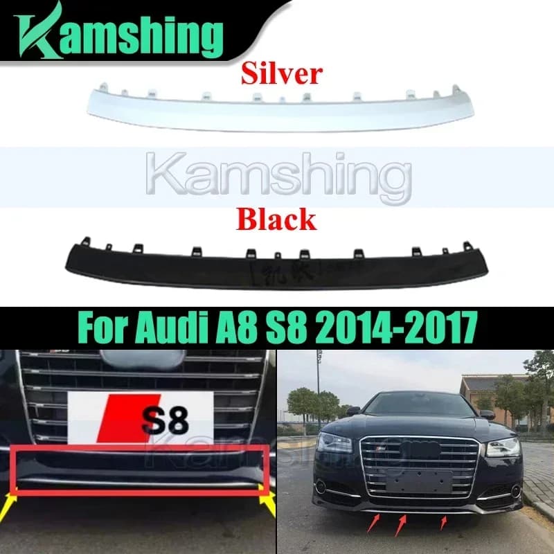 Car Front Bumper Lower Spoiler Lower Diffuser Lip For Audi A8 S8 2014 2015 2016 2017 4H0807110