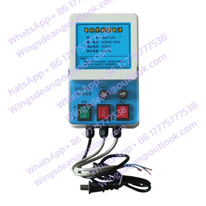 24V Greenhouse Electric Film Reeler Controller Winder Coiler Motor Lifter Shutter Switch Box Remote Ventilation System