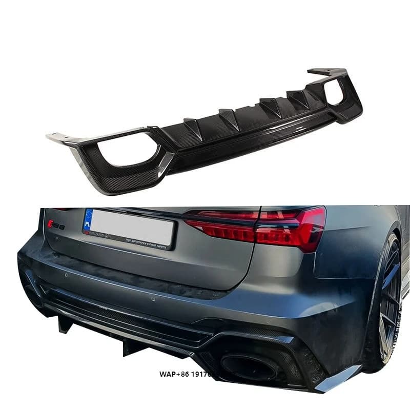 P Style Dry Carbon Fiber Rear Diffuser forAudi RS6 RS7 C8 Perfect Fitment