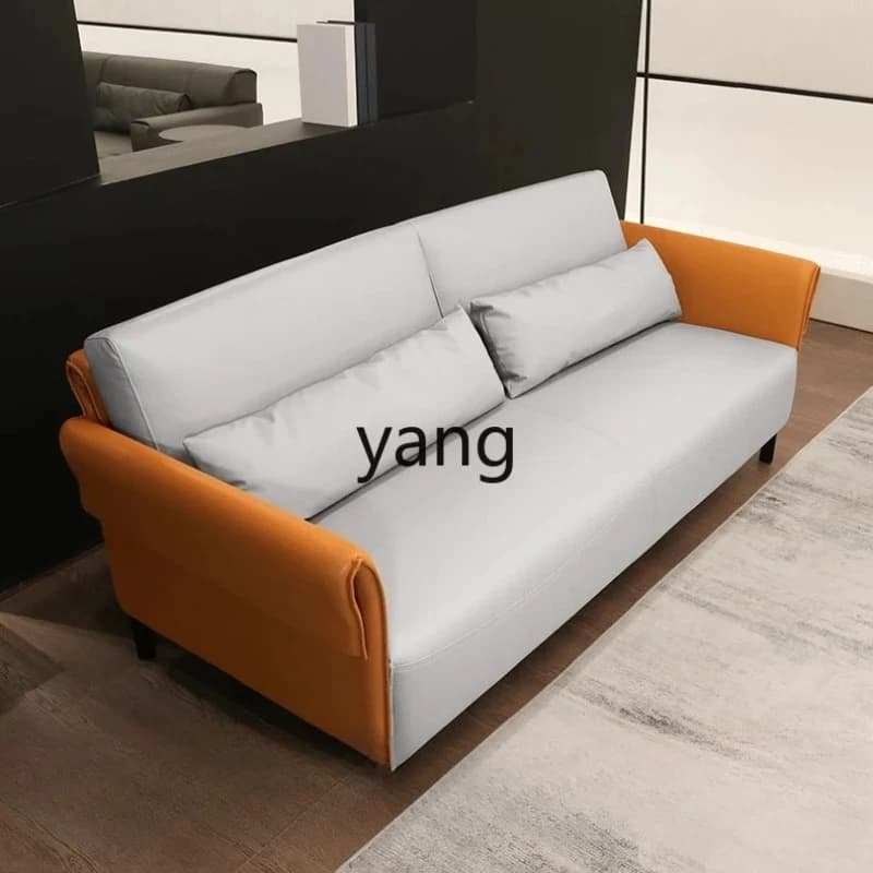 LMM leather sofa three-person reception room business negotiation office sofa combination