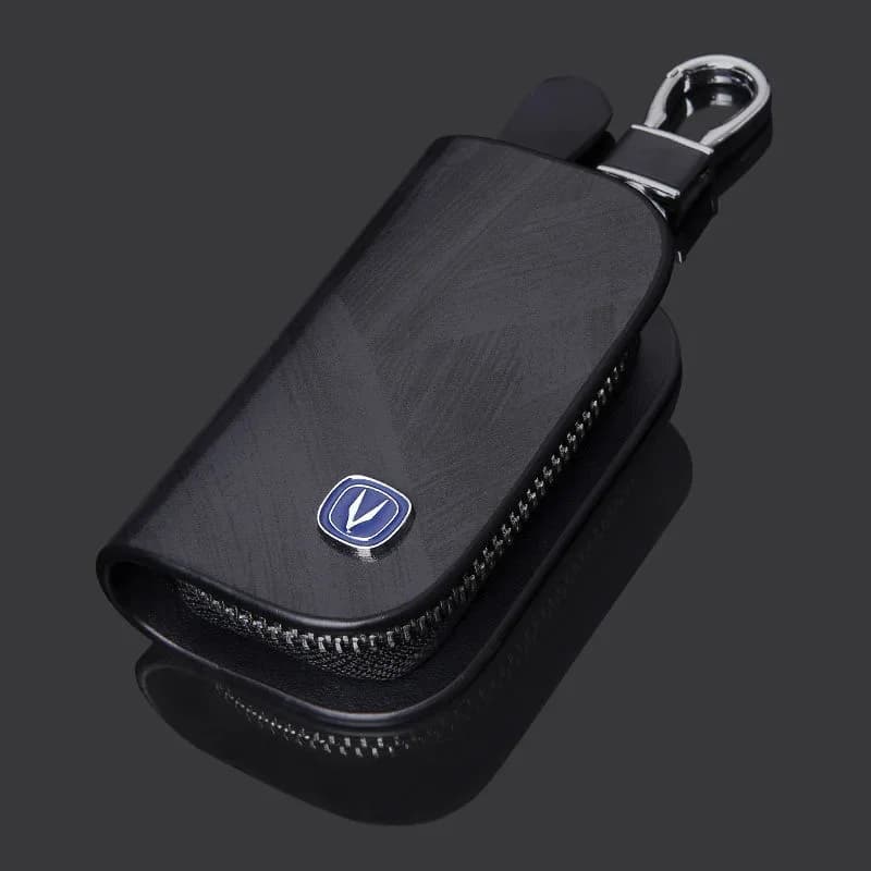 1PCS Leather Car Key Cover Case For Changan Cs35 Plus  CS55  CS75 CS95 CS85 CS35 CS15 EADO  CX20 CX30 CX70 With For Changan Logo