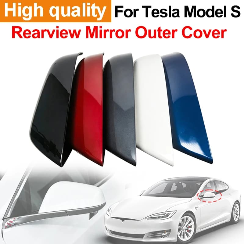 Rearview  Mirror Cover Housing Cap For Tesla Model S 2012‑2021 Side Rearview Mirror Cover Cap Housing Auto Replacement Part