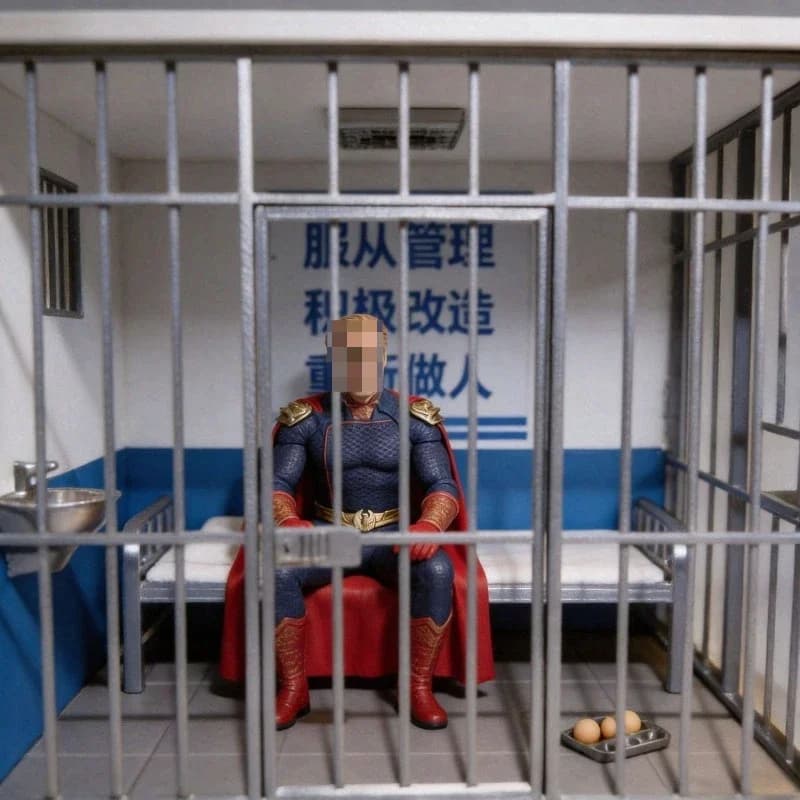Original 1/12 Miniature Prison Cell – Handmade Detention Diorama Display Case, Gothic Dollhouse Scene Shadow Box Decor