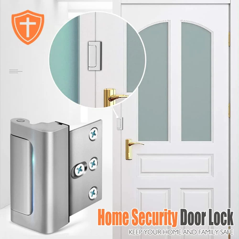 Door Reinforcement Lock Child Safety Door Lock 3 Inch Security Night Lock Aluminum Alloy Door Guard Lock for Home Security