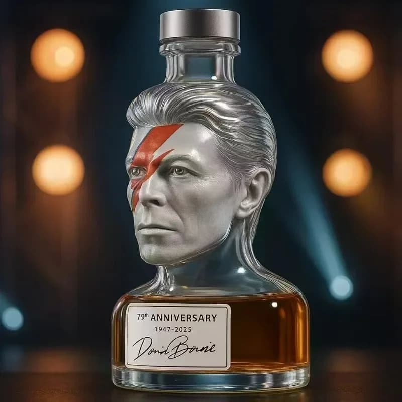 Artistic Clear Glass Whiskey Decanter, 350ml Unique Human Head Design Liquor Bottle, Perfect for Bar, Home Decor & Party Use