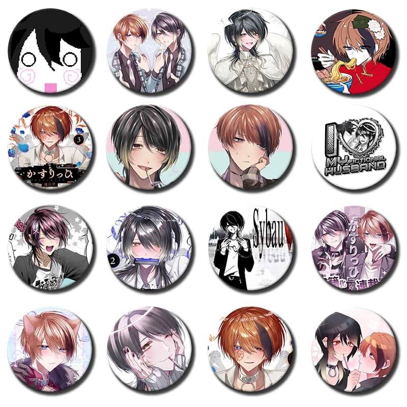 5mm 1PC HOT Anime Kasurich Anime Button Pin Handmade Brooch For Clothes Cartoon Badge Backpack Decoration Jewelry Accessories
