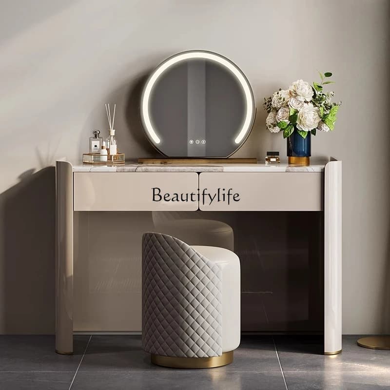 02*Light luxury dresser villa large flat marble paint fashion