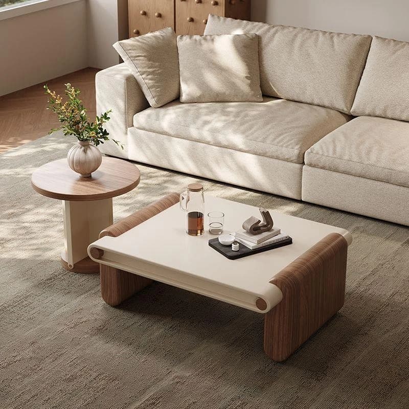 Coffee table living room home walnut color modern minimalist design