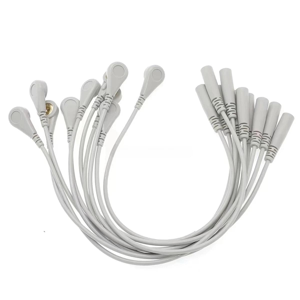 ECG Snap Lead Wire 4.0mm Female to Female ECG EKG Snap Electrode Lead Cable 10pcs