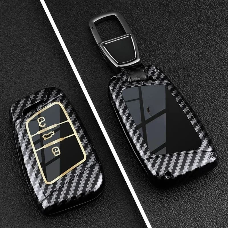 Premium Zinc Alloy Key Cover Case for Volkswagen CC/Magotan/T-ROC/Tayron X/Tharu/Touran/T-Cross/ID.3 - Protective Key Fob Shell