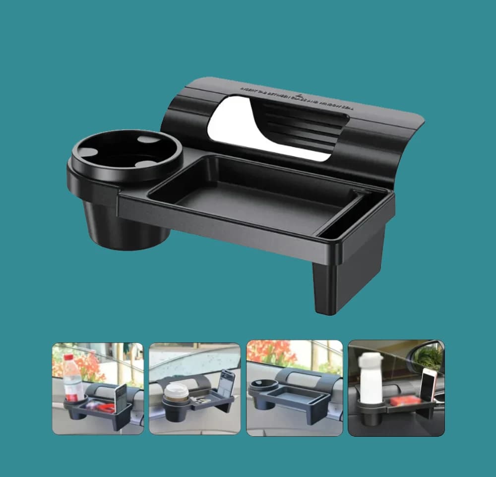 Multifunctional Car Organizer Box Side Door Window Storage Pocket Hanging Storage Rack with Cup HolderAuto Interior Accessories