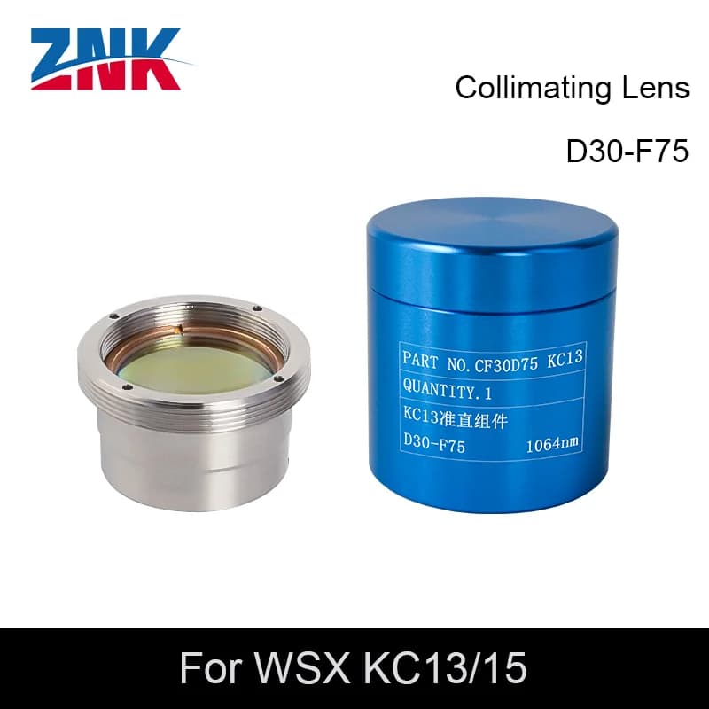 ZNK KC13 KC15 Collimating & Focusing Lens D30 F75 100 F125mm with Lens Holder for WSX Laser Head KC13 KC15