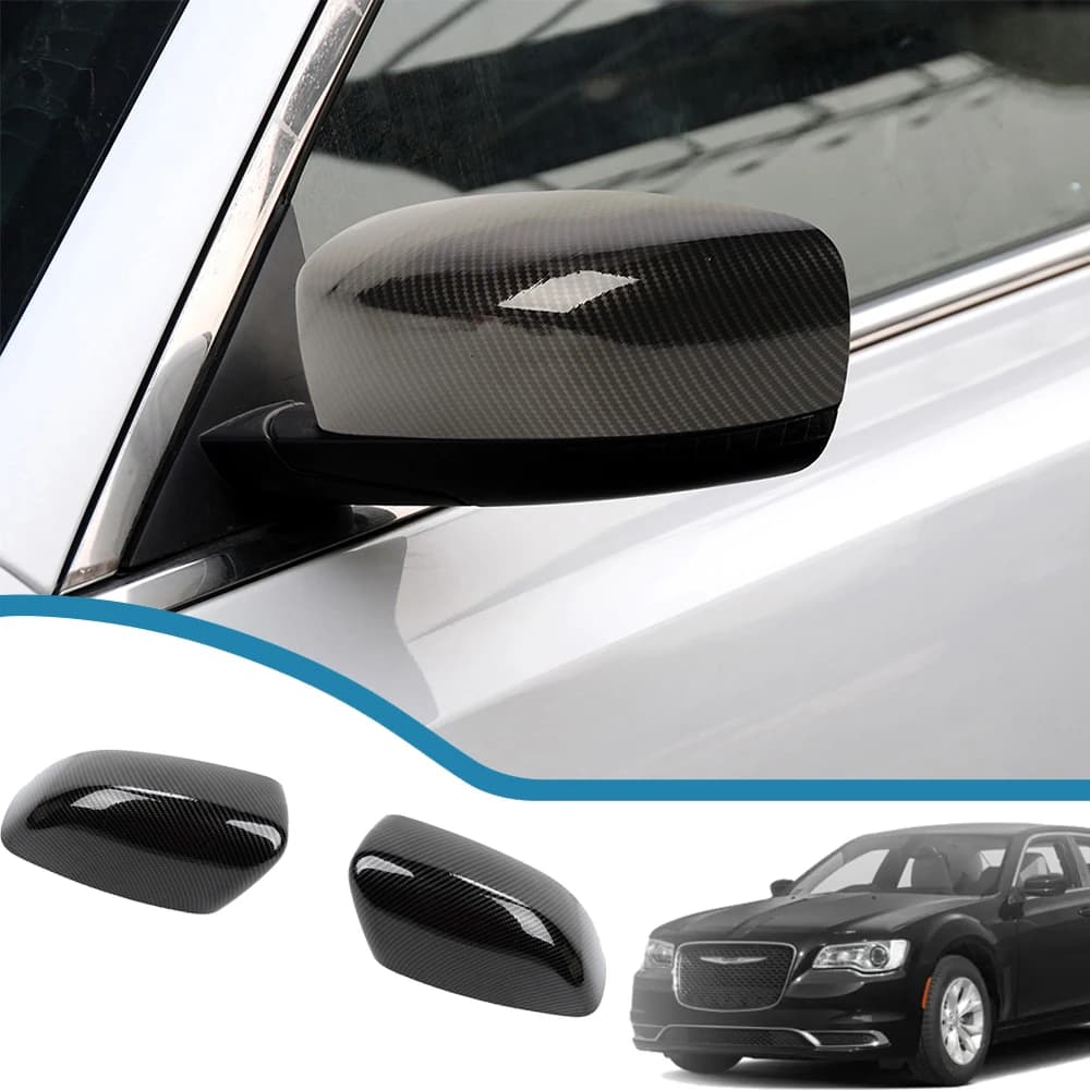 Car Rearview Mirror Protector Cover Side Mirror Cap Shell Decoration Stickers for Chrysler 300C 2011-2022 Exterior Accessories