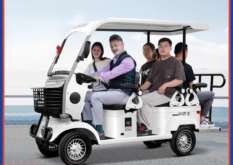 04New minibus electric four-wheeler with shed household small six-seat electric car
