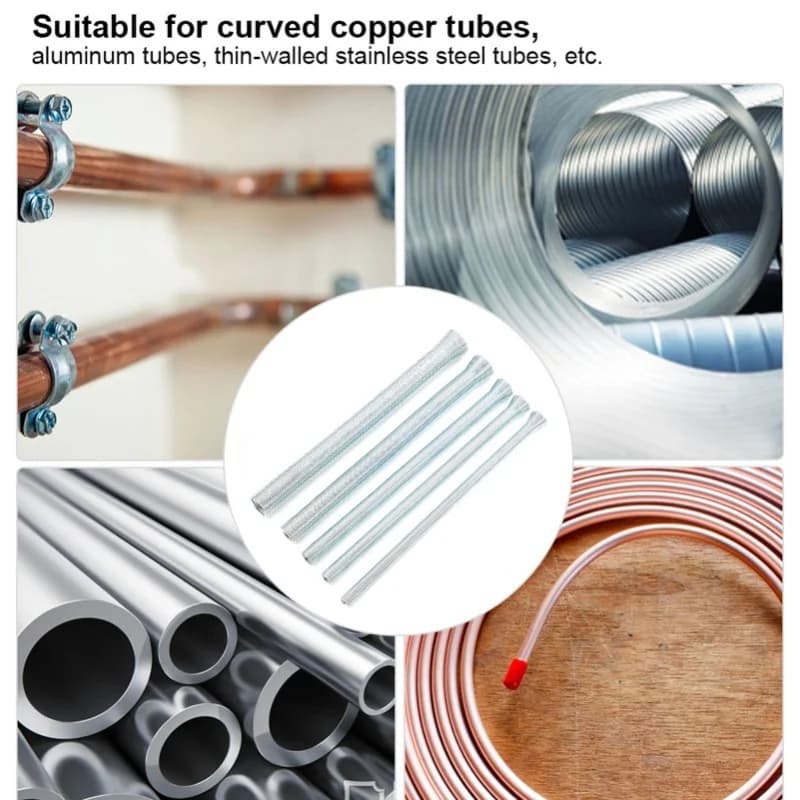 D9 5Pcs Bender Spring Elastic Curved Soft Tube Set Spring Steel Bending Pipe Accessories Spring Copper Pipe Bender 6-16mm Bender