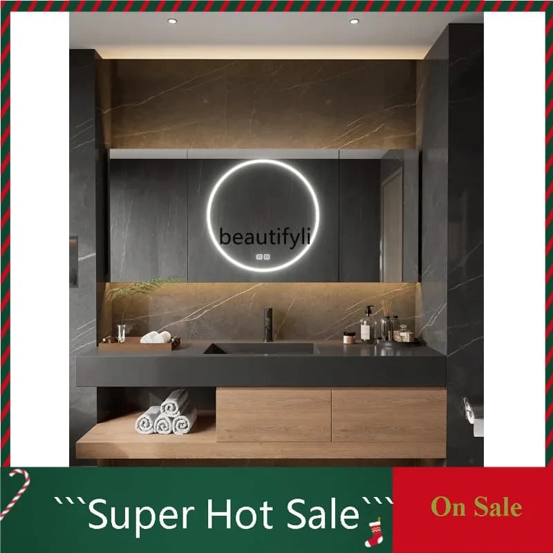 A80 New Stone Plate Whole Smart Bathroom Cabinet Bathroom Hand Washing Washbasin Cabinet