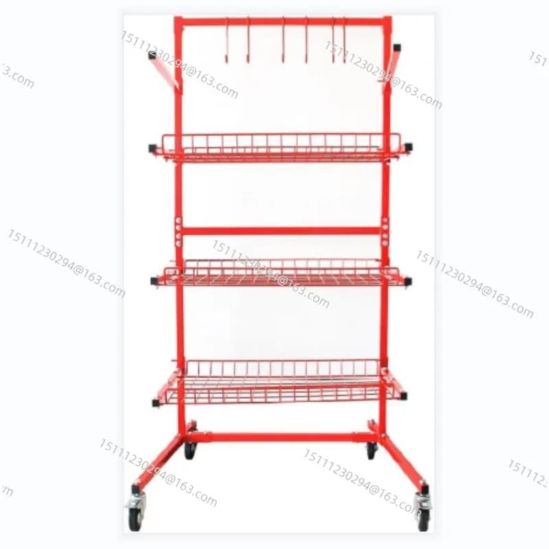 Heavy-Duty Metal Storage Cart - Mobile Tool Shelf for Auto Parts with Adjustable Shelves & Wheels, Workshop Organizer