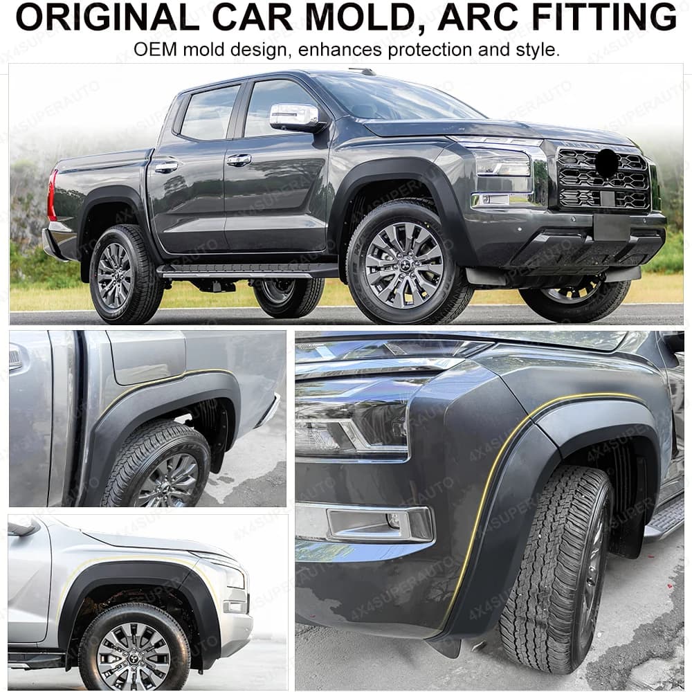 OEM Style Fender Flares Wheel Arch For Mitsubishi L200 Triton MV 2024-2026 Double Cabin Mudguards Next Gen 4x4 Auto Part Car Acc