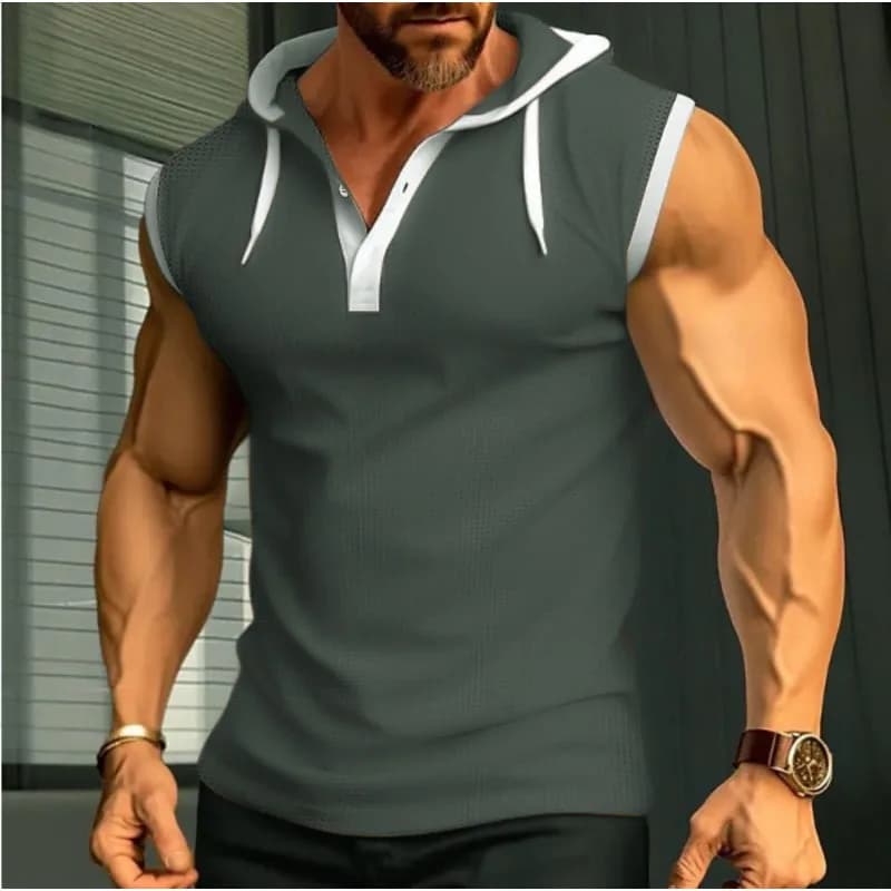 Summer Polo Shirt Muscle-Building Quick-Dry Breathable Mens Tank Top Sport Clothes Men Gym Bodybuilding Tops Sports T-Shirt  New