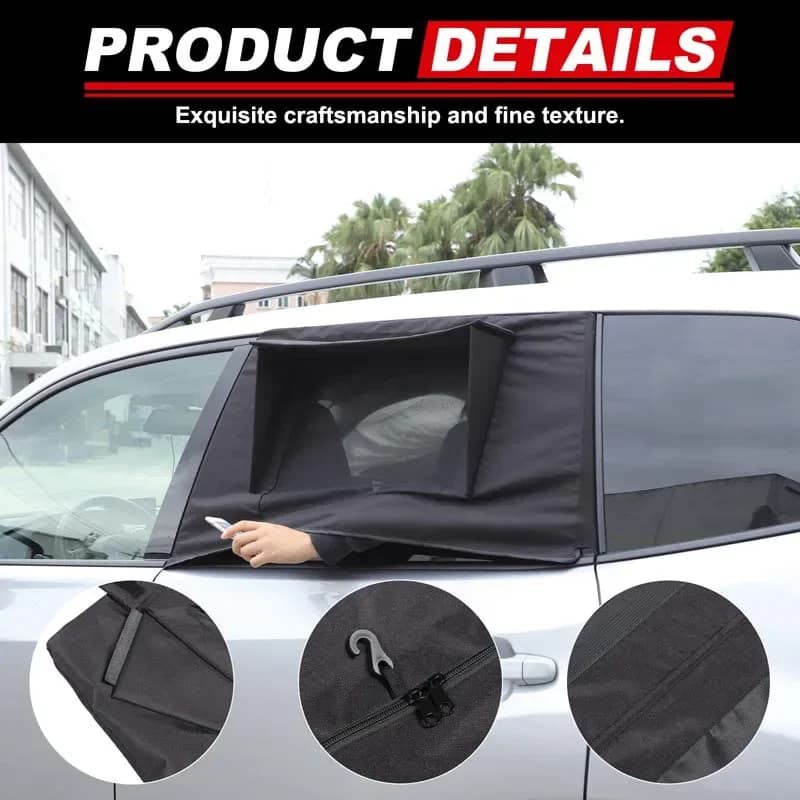 For Subaru Forester 2019-2024 Black Car back Window Sunshade Net Insect Proof Net Window Cover Car Accessories