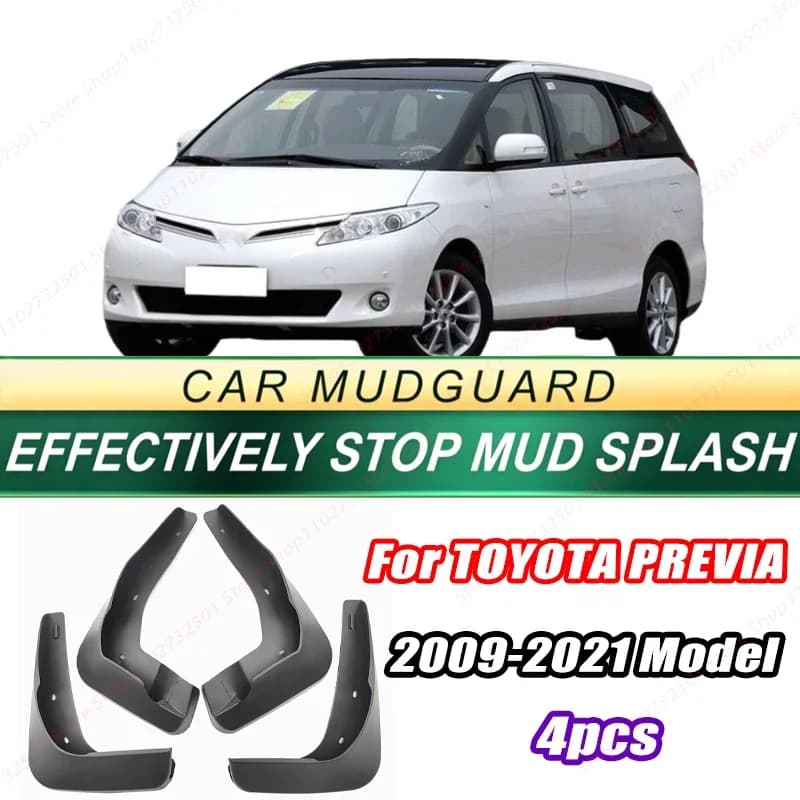 For TOYOTA PREVIA 2009-2021 Model 4PCS Front Rear Mud Flaps Splash Guards Fender Mudguards Auto Accessories