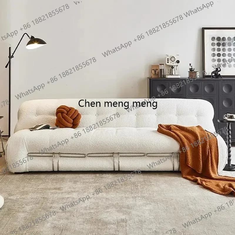 Creative Floor Living Room Sofas White Minimalist Cream Ergonomics Living Room Sofas Modern Luxury Sillon Cama