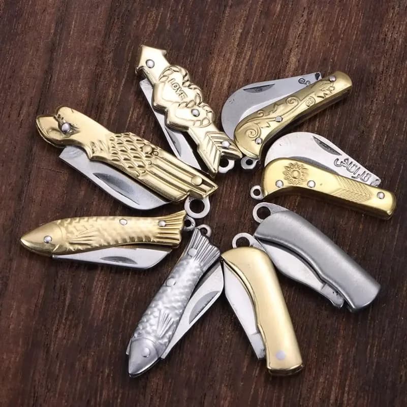 1PC Carton Opener Stainless Steel Skin-Peeler Multifunction Mini Folding Knife Keychain Self Defense Tool School Office Supplies
