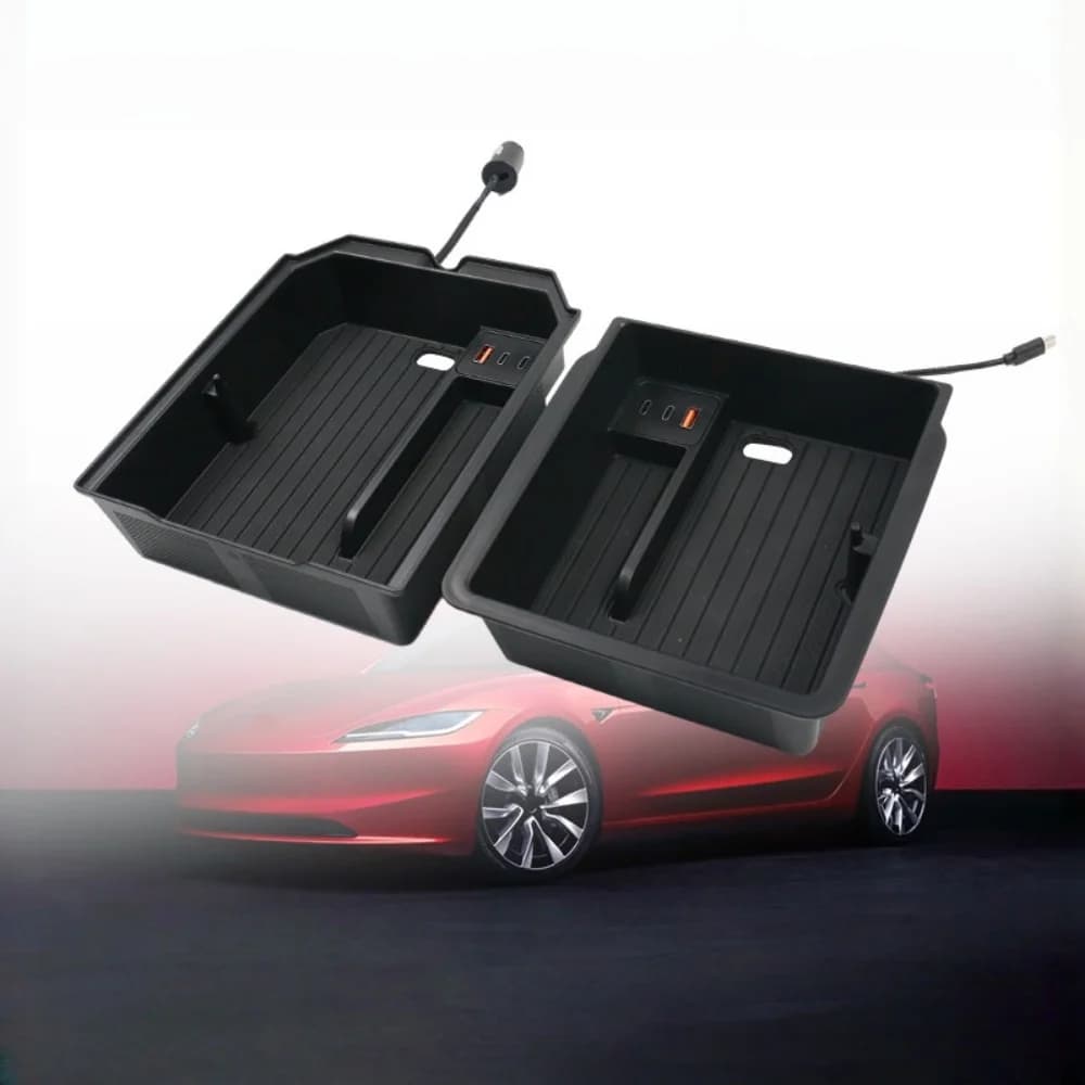 Expansion Dock for Tesla Model 3+ Highland 2024-2026 Console Armrest Storage Organizer Storage Box USB Charging Hub Type-C