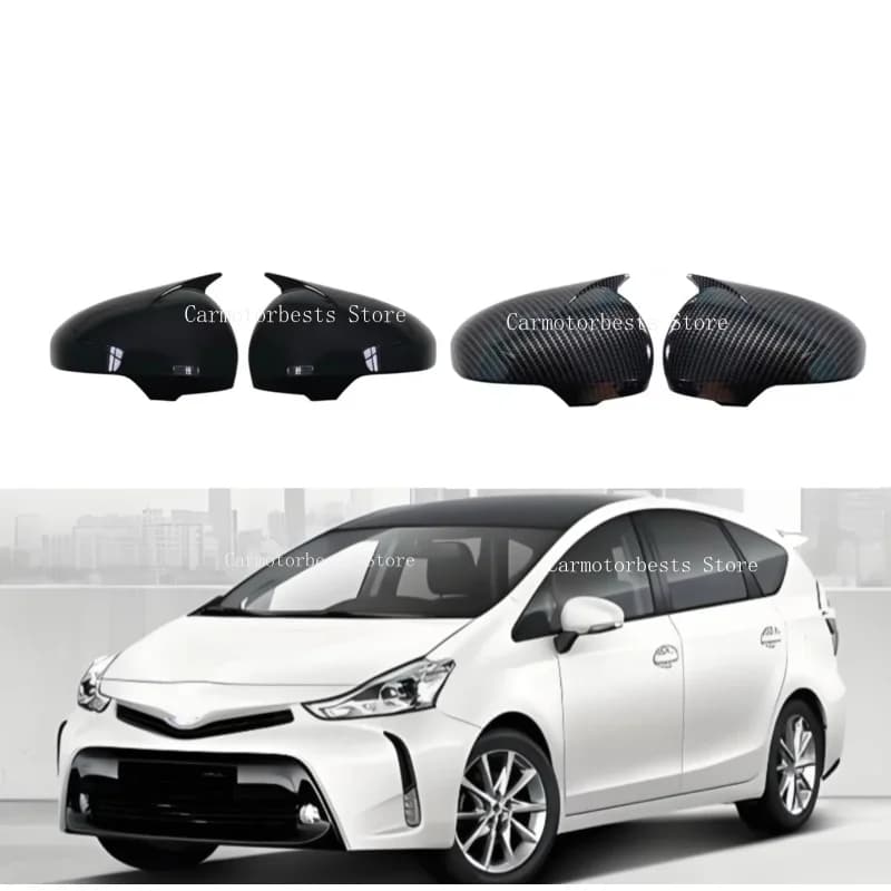 Car  Rearview Side Mirror Cover Fit For Toyota Prius 2012 2013 2014 Wing Cap Rear View Case Trim Carbon Fiber