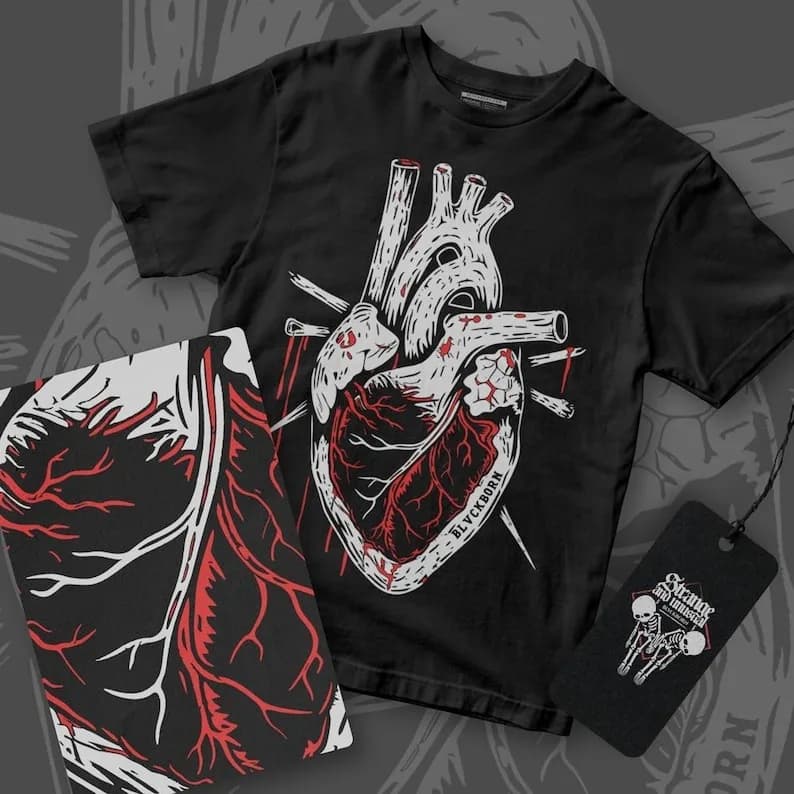Anatomy Heart cotton shirt All Size Unisex T-Shirt