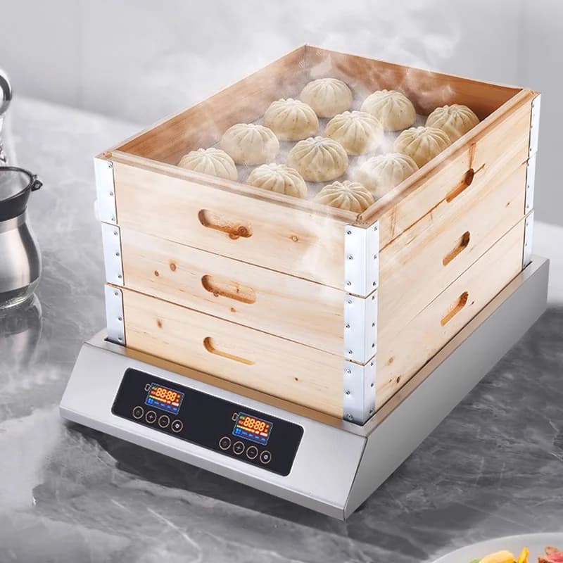 Commercial Steamer Intelligent Fast Steaming Bun Oven Rice Steamer Instant Steam Bun Maker 3D Heating Baking Steamer