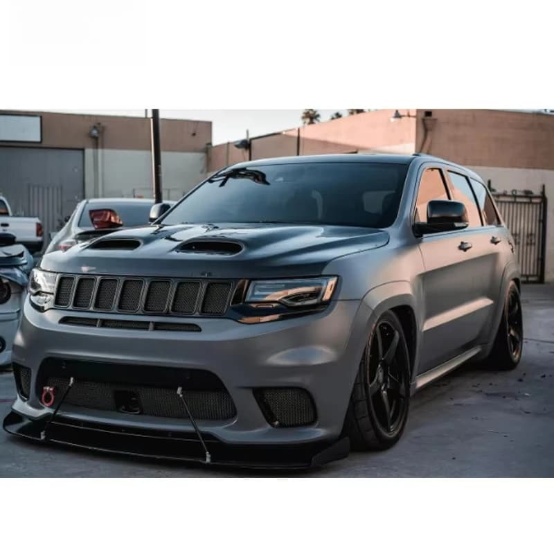 Grand Cherokee Carbon Fiber Hood for 2013-2023  Grand Cherokee Modified SRT Double Hole Carbon Fiber Hood