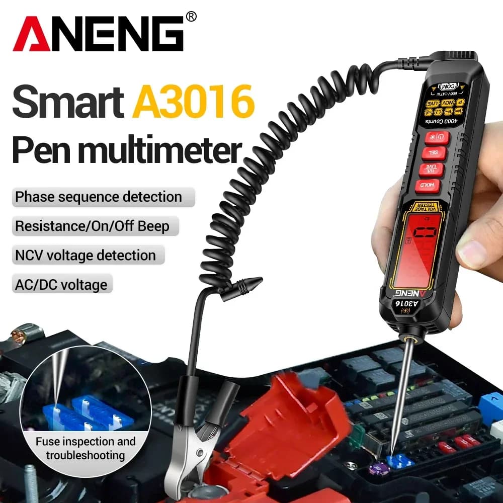 ANENG A3016 Digital Multimeter Car Voltage Tester Pen AC/DC Voltage 600V Non-Contact Phase Sequence Detection resistance Test
