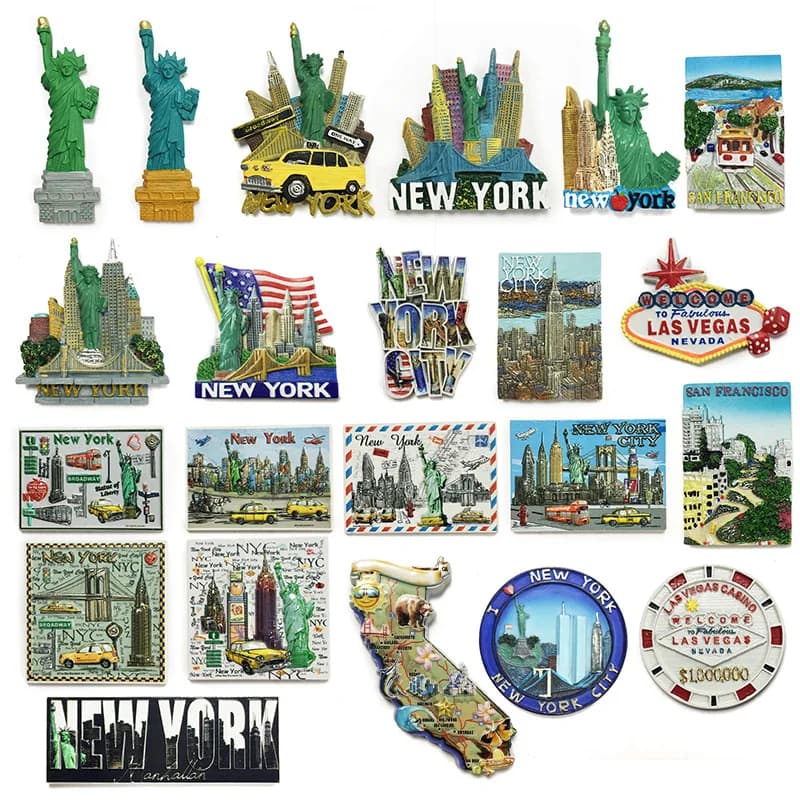 New York US 3D Fridge Magnets Tourism Souvenir Resin Refrigerator Magnets Sticker Collection Handicraft Gift Decoration Articles