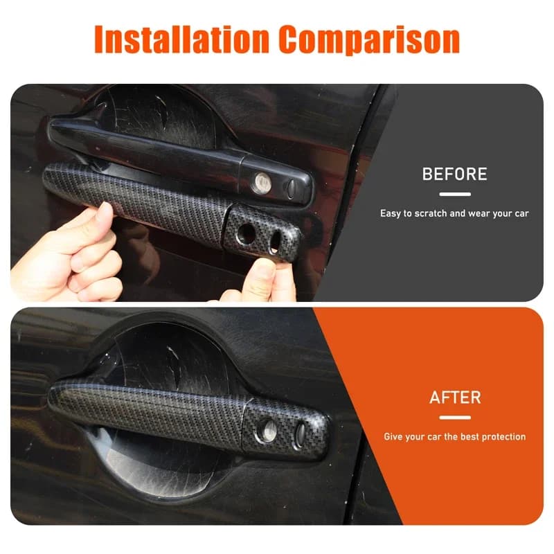 ABS Carbon Fiber For Mitsubishi Outlander Wing God 2013-2021 Car exterior handle decorative cover sticker protection accessories