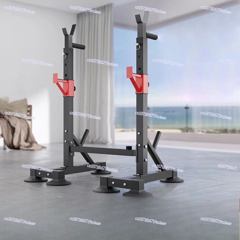 Bench Press Rack Household Squat Indoor Fitness Equipment Men's Barbell Rack Width Bench Press Weightlifting Bed