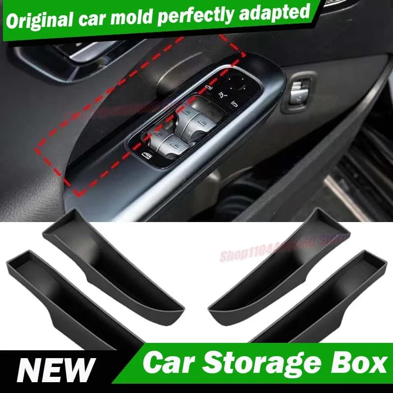 Door Side Storage Box Accessories Door Insert Tray Organizer For Mercedes Benz C Class W206 2022-2024 Auto Interior Accessories